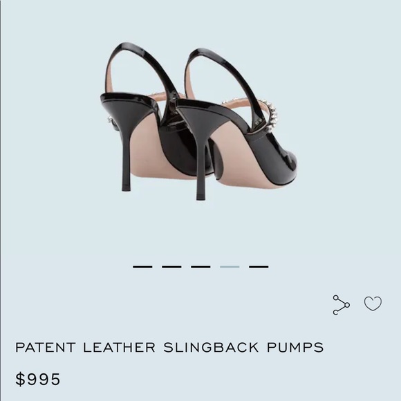 Brand new Miu Miu patent leather slingback 85mm heels - Picture 9 of 10
